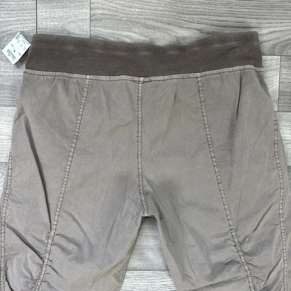 XCVI Mind Set Straight Leg Cropped Pants Pull On Stretch Brown sz M - Picture 7 of 7